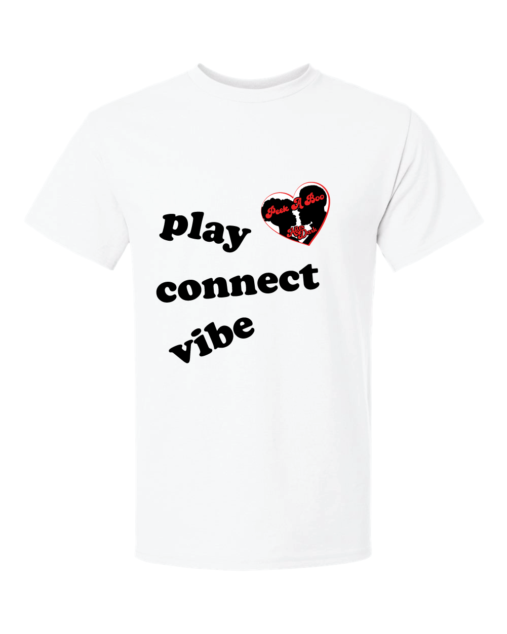 Play, Connect Vibe - White T-Shirt
