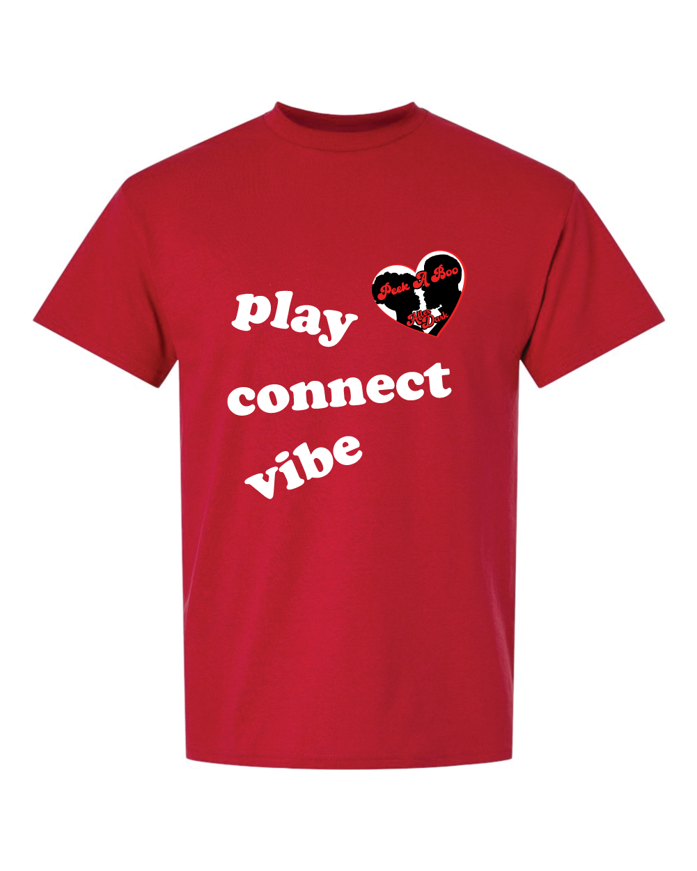 Play, Connect Vibe - Red T-Shirt