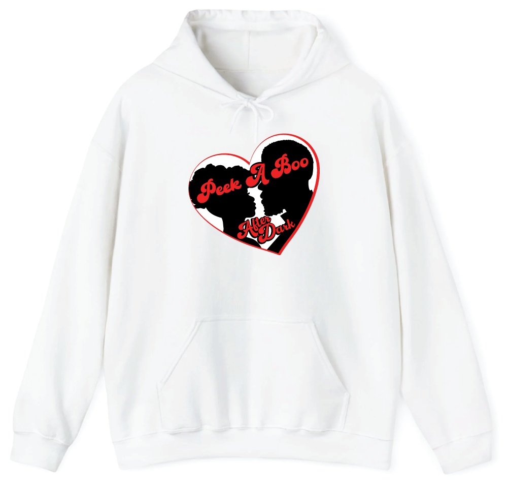 White Hoodie - Peek-a-boo Logo 2
